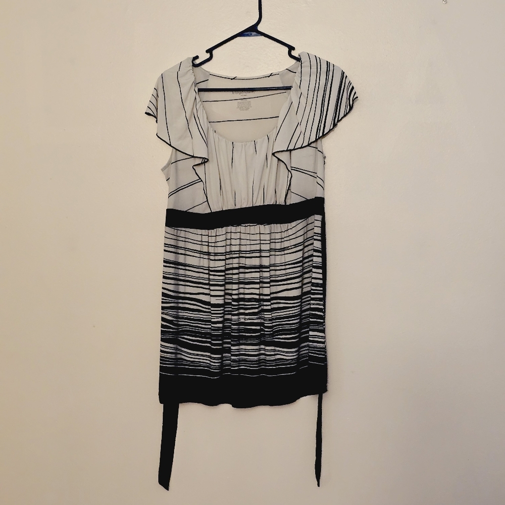 Liz Lange Maternity Women's Medium Gray and Black Dress